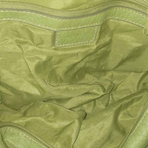 NWOT Treviso Light Olive/lime Green Shoulder Bag With Twisted Straps - Picture 3 of 7